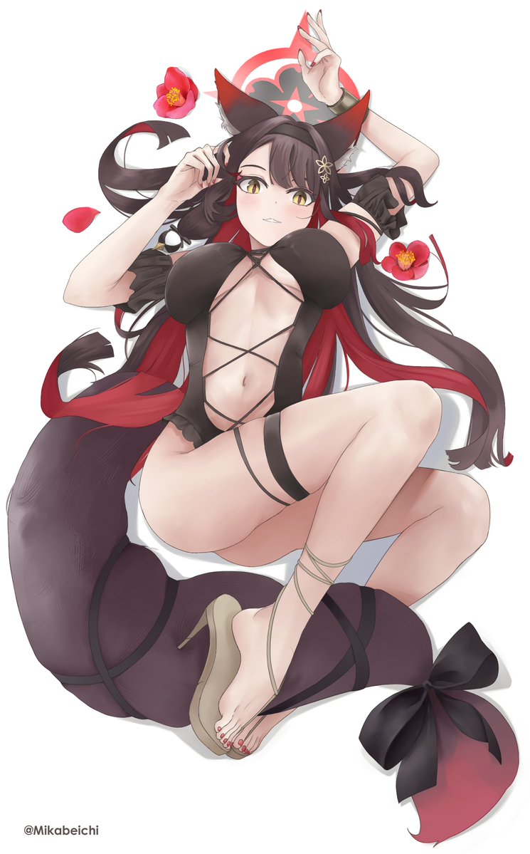 Mikabeichi's tweet photo. Wakamo swimsuit 
#狐坂ワカモ 
#ブルアカ https://t.co/neqDzVGYE7