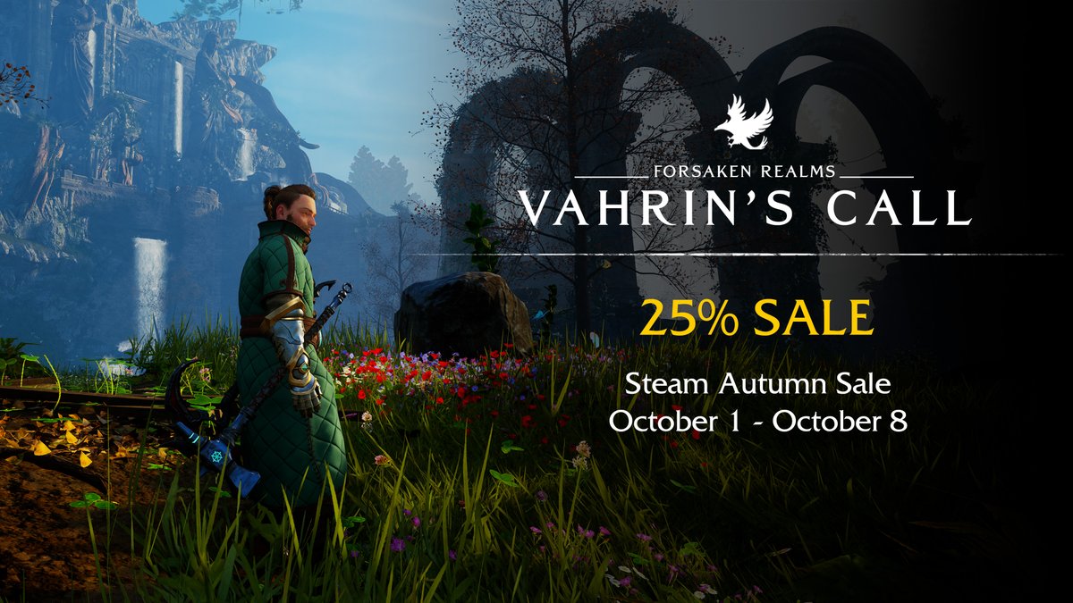 ForsakenRealms_'s tweet photo. The Steam Autumn Sale is here, mercenaries! 🍂

From October 1 - 8, you can pick up Vahrin's Call for 25% off ⚔️

https://t.co/rMOFdplZDW

On top of the many patches we've already released, we can't wait to share our upcoming melee combat update, as well as our UI overhaul ✨ https://t.co/Dv2LRXNgjs