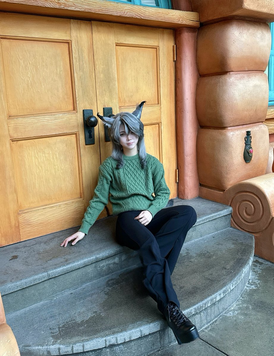 shijima86's tweet photo. 台風🐱 地面濡れてて草
 #dハロ仮装2026  #dハロ仮装 https://t.co/04dQXo11Zv
