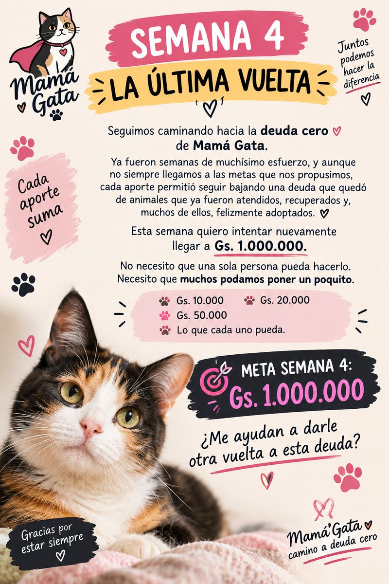 TiFaNiiii's tweet photo. Hasta el momento se junto 300 mil..
Faltaría 700 mil para llegar a la meta de la semana..
Necesito 20 personas que donen 20.000 o 70 personas que donen 10.000 para poder llegar a la meta semanal..
Va bajando la deuda pero de a poquito.. 🙏❤️‍🩹 
Mi alias es mi ci 2446636.. https://t.co/kEQCTCv3k7