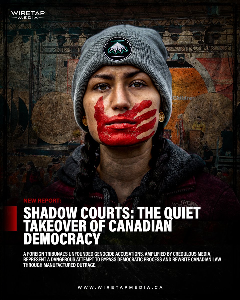 WiretapMediaCa's tweet photo. 💥NEW REPORT: Indigenous groups, backed by foreign interests, are lobbying Ottawa to alter legal definitions of "genocide" and "apartheid" to silence critics and criminalize "residential school denialism."

🧵Full story in the thread: https://t.co/X15z1oukVs