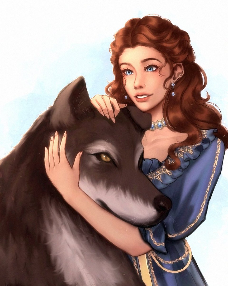 luthiensansa's tweet photo. “[lady] was the smallest of the litter, the prettiest, the most gentle and trusting.” 🐺ྀི₊ ⊹

#sansaweek2026 ✐ aleh_artt https://t.co/06JcFkV6tB