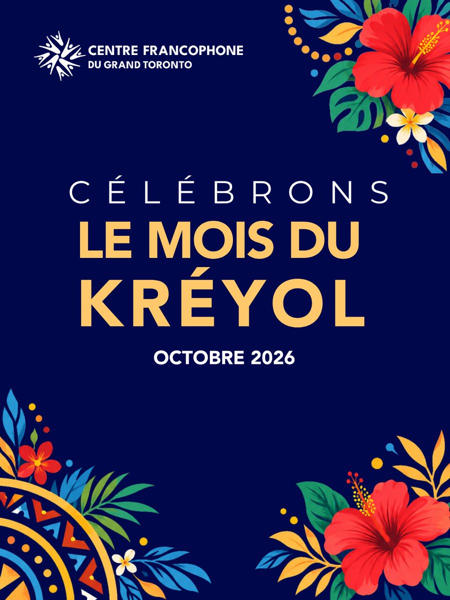 CentrefrancoT's tweet photo. Le @CentrefrancoT célèbre la richesse, la diversité et la vitalité des cultures créoles à travers le monde.
Portées par des histoires, des langues et des traditions multiples, les cultures créoles témoignent d’une résilience exceptionnelle et d’une créativité qui continuent d’enrichir nos communautés.

À Toronto, cette diversité se vit au quotidien. Elle contribue à façonner une francophonie plurielle, inclusive et profondément ancrée dans les réalités des diasporas.

✨ Célébrer le créole, c’est reconnaître des identités, des parcours et des héritages qui nous rassemblent.
-------------
#moisdukréyol #francophonie #kreyol #Toronto #CFGT