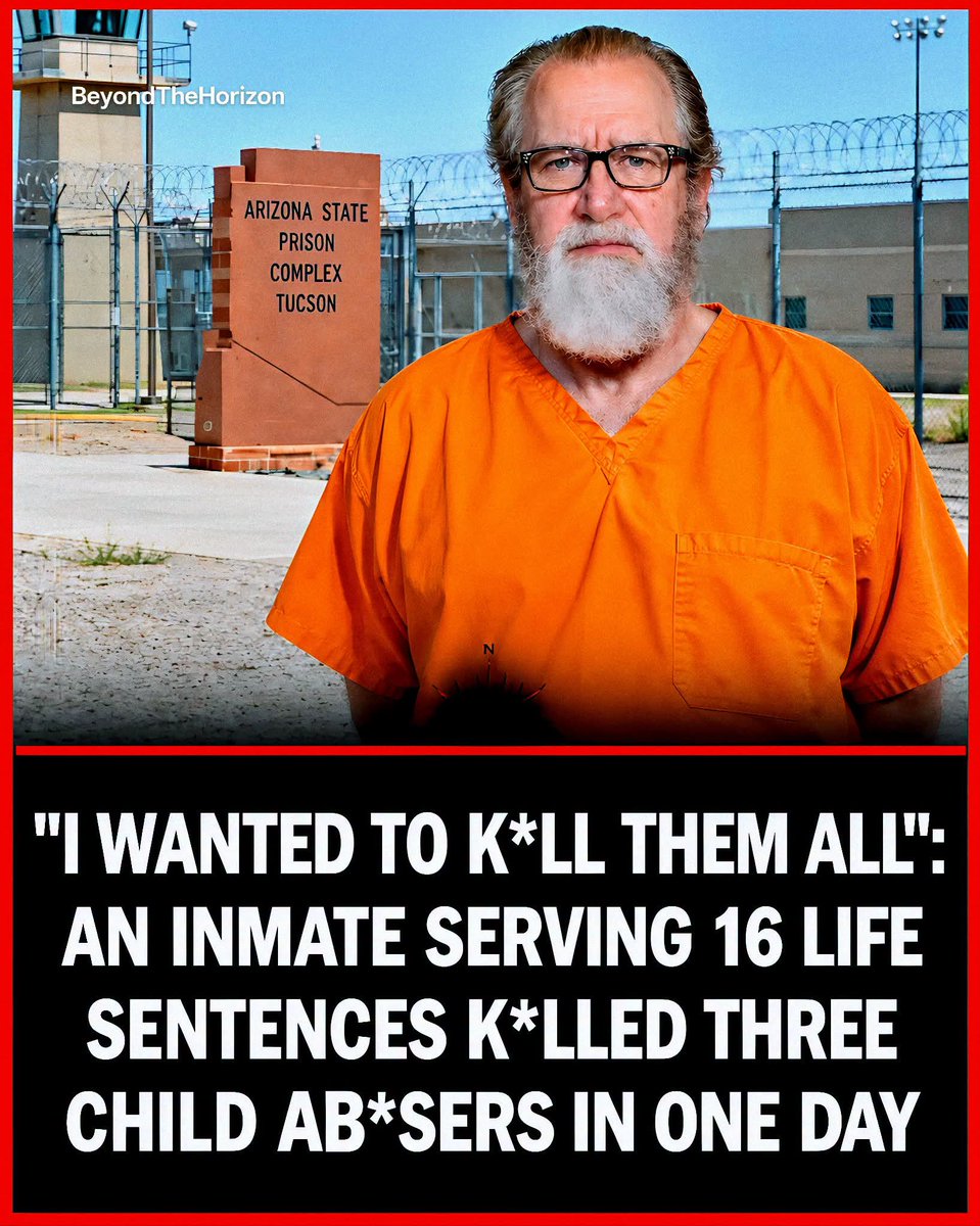 ag_0012's tweet photo. 🚨🇺🇸 An inmate serving 16 life sentences allegedly said, “I wanted to kll them all,”* in reference to three child abusers who were killed in prison.
But here’s the question that will spark debate: Is there ever a point where even the worst criminals deserve protection from other inmates—or do some crimes make people lose that right in the eyes of society?

Where do you stand?
Justice, revenge, or something in between?