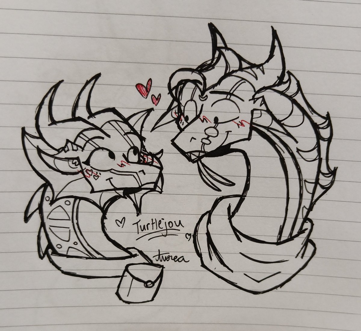 AureaIsUnhinged's tweet photo. pls I can't be one of the only few who ships them #turtlejou
#wof https://t.co/lSlqc1q1pp