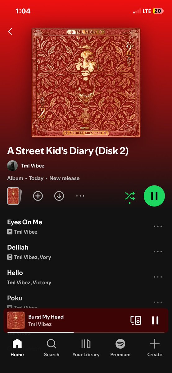 reacts4rmyb's tweet photo. TML Vibez really came with a whole different energy on this album 😮‍💨🔥 The melodies, the street vibe and the consistency… bro is in his bag! 🇳🇬

#TMLVibez #Reacts4rmyb https://t.co/fccVmJTXoT