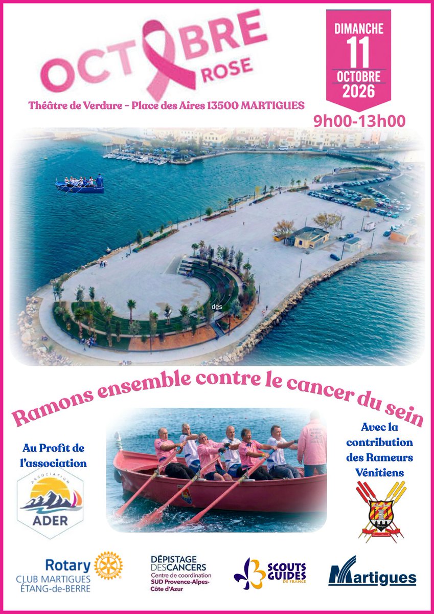 CHMartigues's tweet photo. [ Prévention | Octobre rose ] 🎀

Comme chaque année, le Centre Hospitalier de Martigues se mobilise aux côtés de ses partenaires à l’occasion d’Octobre Rose.

📍 Dès le jeudi 8 octobre, retrouvez nos équipes sur la place du marché de Jonquières à Martigues, de 8h à 12h. https://t.co/HnBrXJgPOc