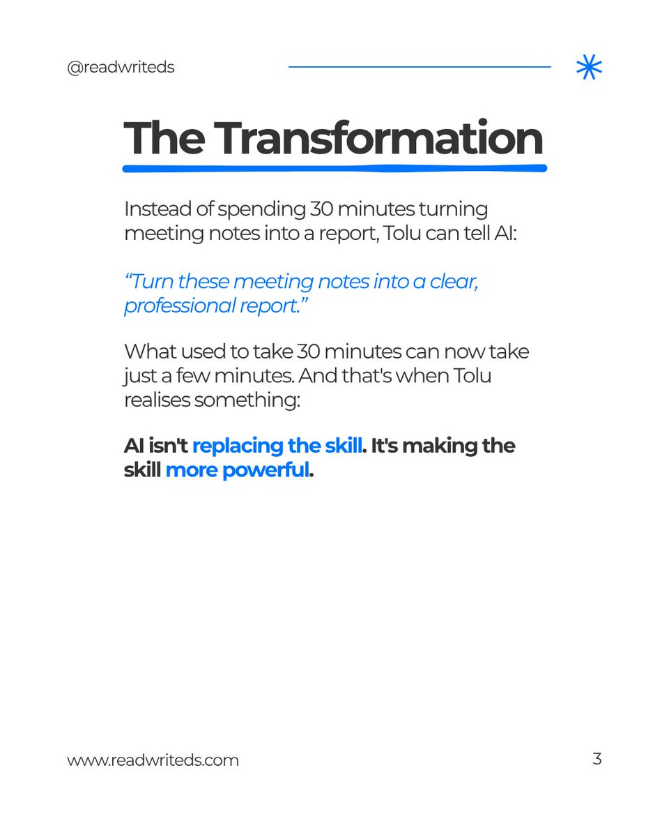 ReadWriteDS's tweet photo. You don’t have to be a programmer to unlock what AI can do for you.

Your professional skill + AI can help you work smarter, create more value, and unlock new opportunities.

You already have the skill. Learn how to amplify it with AI.

Start here: https://t.co/ktYAeUGRlP https://t.co/hOxTwtpa9L