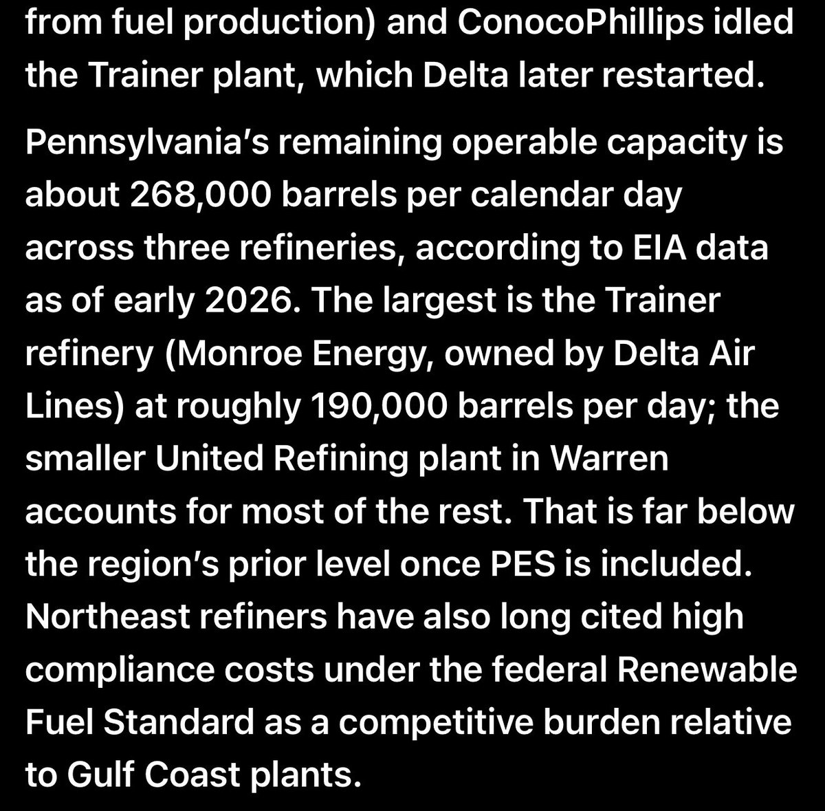 NQR2025's tweet photo. Pennsylvania makes yet ANOTHER list of failures. 

Did you know that refineries in Pennsylvania have cut production because of closures and regulations? 
Did you know that the few existing ones are owned by the airlines? 

Instead of having serious policies to increase or jump start production, Josh Shapiro just never mentions it. 

FIRE JOSH SHAPIRO IN NOVEMBER.