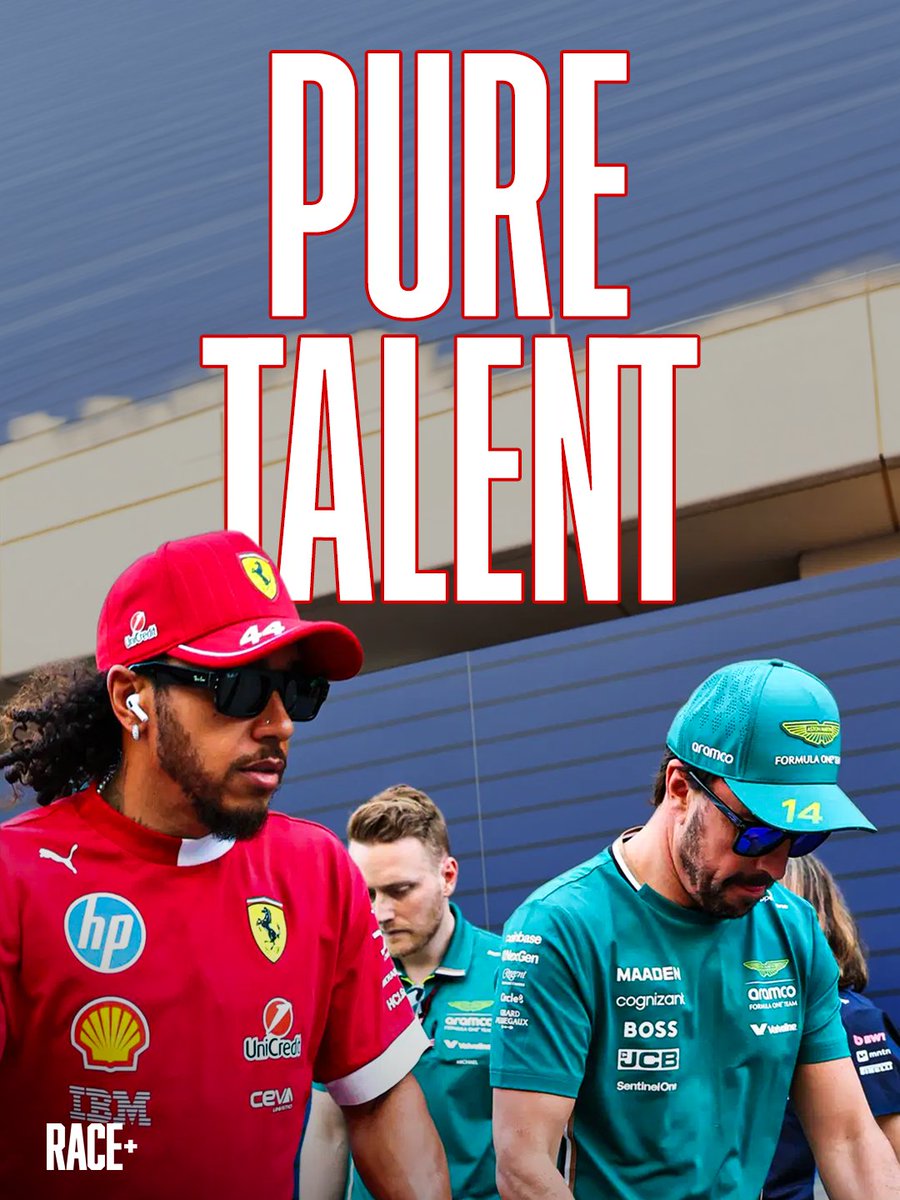 racepluscom's tweet photo. 🚨 | Lewis Hamilton on Fernando Alonso’s new Aston Martin deal for 2027:

"To be honest, there is a lot of drivers at the front that can't compete with Fernando, you know, in pure talent." 

"He's just not able to show that at the moment" https://t.co/lQffjlWydi