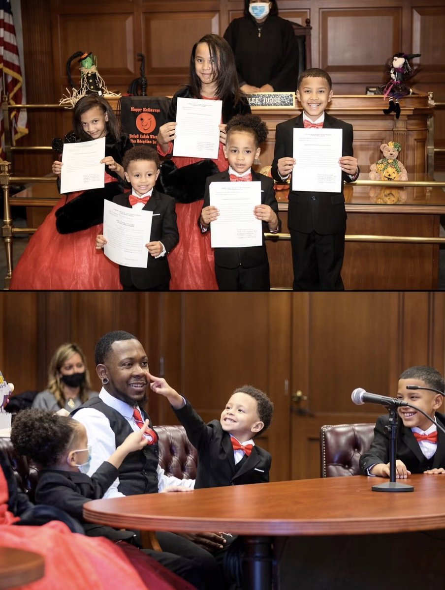 paperparrot_'s tweet photo. 29-year-old single dad who grew up in foster care adopts 5 siblings so they won't have to grow up separated.

Robert Carter was 12 when foster care split him from his own brothers and sisters. At 29 he refused to let it happen again.

He was already fostering three boys in Cincinnati when he found out they had two sisters in other homes. He was the only parent willing to take all five. Marionna, Robert, Makayla, Giovanni, and Kiontae. Adoption finalized October 30, 2020. He said the next morning he woke up relieved.