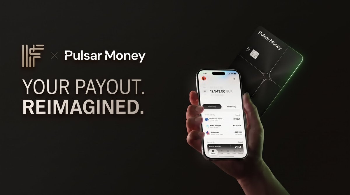 InstFunding's tweet photo. IF × Pulsar Money.

Your payout. Reimagined.

We’re partnering with @PulsarMoneyApp  to bring a new payout experience to our traders, making it easier to access, manage and use your rewards once they’re paid.

And this is only the beginning.

More tomorrow. https://t.co/49WafZjJZ2