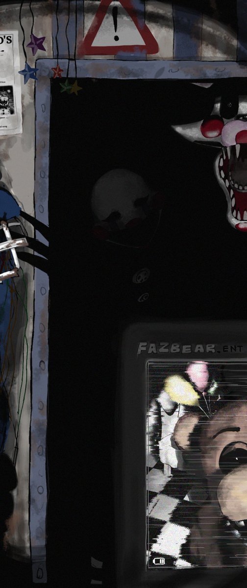 pc_Sado's tweet photo. Fnaf 2 repost from last year
#fnaf #Octuber #digitalartㅤ https://t.co/qFYVV5O1By
