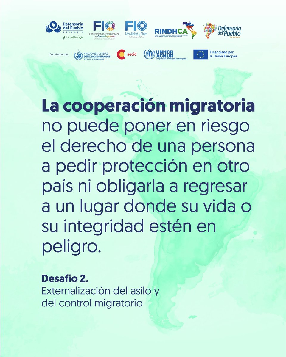 DefensoriaCol's tweet photo. Las rutas se transforman, aparecen nuevos desafíos y las fronteras se vuelven parte de historias cada vez más complejas. En este escenario, la protección es un deber de los Estados y un motor para las instituciones. https://t.co/FpxUdccENH