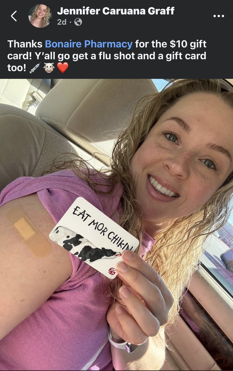 Censored4sure's tweet photo. $10 Chick-Fil-A gift card for the flu shot is crazy work. 😆 https://t.co/talbs5jFMo