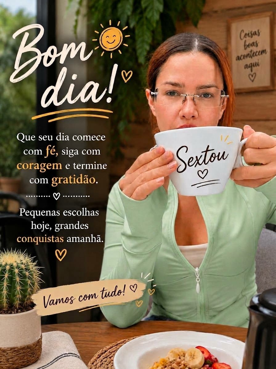 CliaGCarneiro1's tweet photo. Bom dia, galerinha! Que a sexta comece leve, com um café gostoso e um motivo qualquer pra sorrir. https://t.co/Ykw9Sqh5so