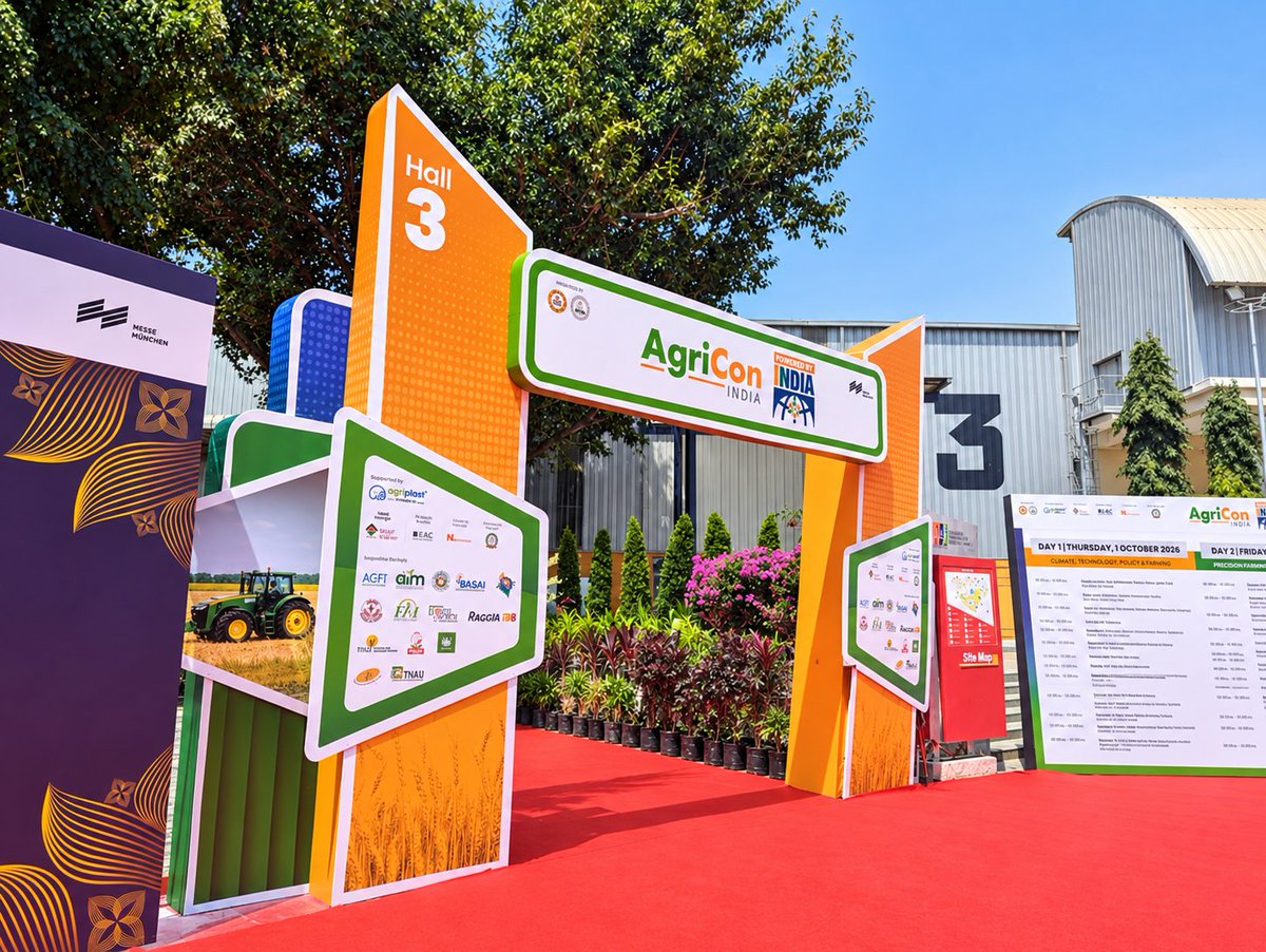 banas_ai's tweet photo. Visited AgriCon–HortiConnect India 2026 at BIEC, Bengaluru! 🌾

300+ exhibitors. Real conversations about the future of Indian farming.
Every discussion here shapes what Physical AI needs to learn. 🤖 https://t.co/yHBdIZ0j1W