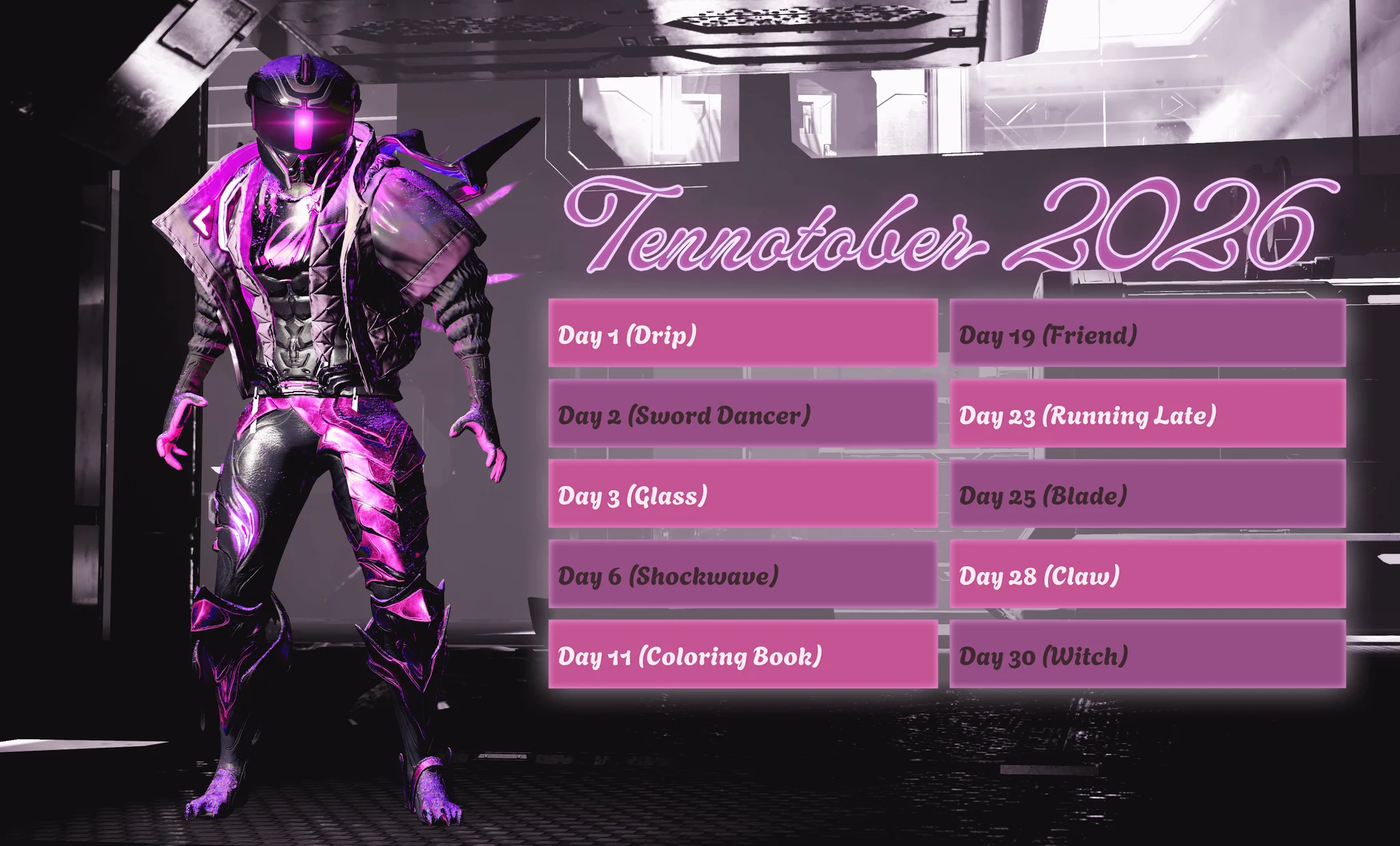 Warframe Fans Launch Tennotober 2026 with Creative Ink Art