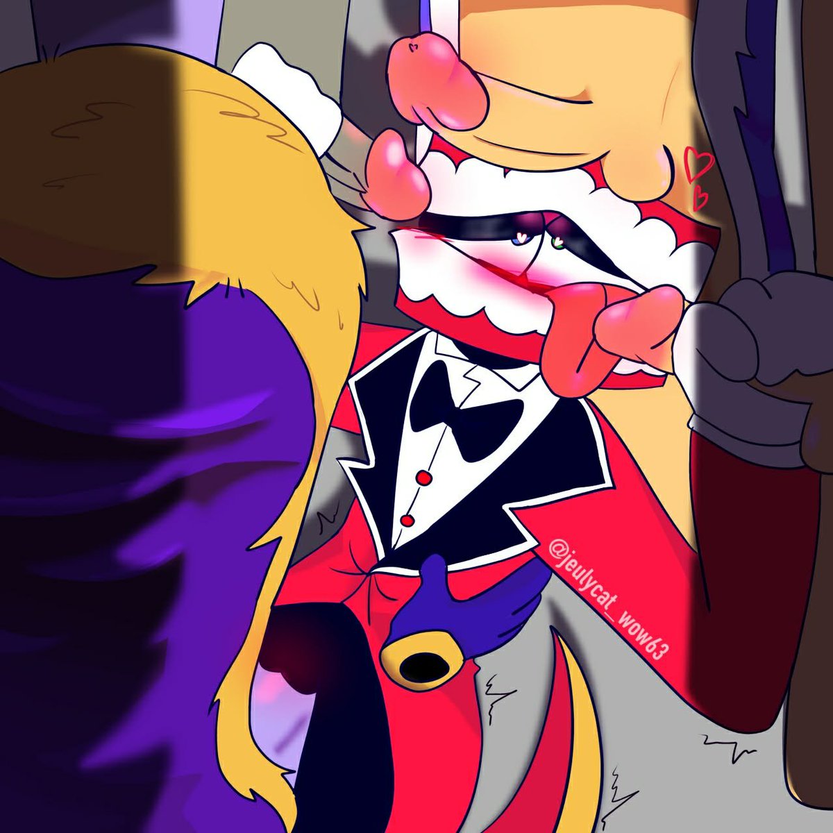 jeulycat_wow63's tweet photo. 4 kinger and 1 caine they are sitting the couch 🛋️ hehehe~🥴✨ #TADC #Royalteeth #cainefanart #kinger #fpy https://t.co/ygM3qoDYWv