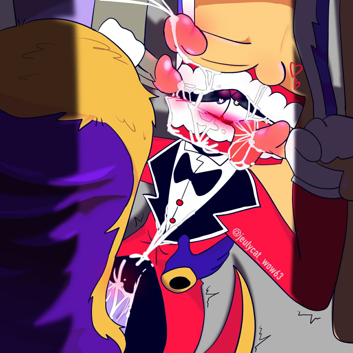 jeulycat_wow63's tweet photo. 4 kinger and 1 caine they are sitting the couch 🛋️ hehehe~🥴✨ #TADC #Royalteeth #cainefanart #kinger #fpy https://t.co/ygM3qoDYWv