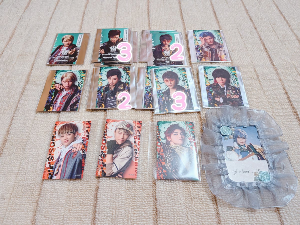 elmer_38's tweet photo. 【交換】ヒプステ  BoP ランダムクリアカード クリカA
求▹▸乱数>異種乱数
譲▹▸二郎,三郎,帝統,寂雷,銃兎,空却 

🌸BOP現地にて交換頂ける方

🌸ジャムツのトレカ（2・3枚目）のお譲り先も探しております。
求▹▸乱数（異種交換可,差額精算いたします）

お気軽にお声掛け頂けると幸いです🙇🏻 https://t.co/NAPgDmo0uC