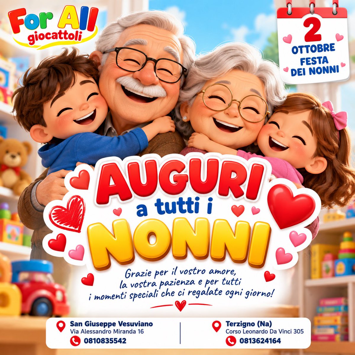 ForAllGiocattol's tweet photo. Grazie per il vostro amore, la vostra pazienza e per tutti i momenti speciali che ci regalate ogni giorno! https://t.co/8QYEufIonj