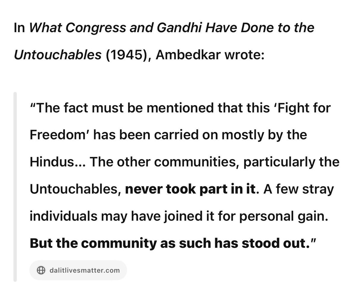WtfMontypythons's tweet photo. @ambedkariteIND Your point ? So should we discredit all the Dalit freedom fighters ? https://t.co/lfr6eyHJNh