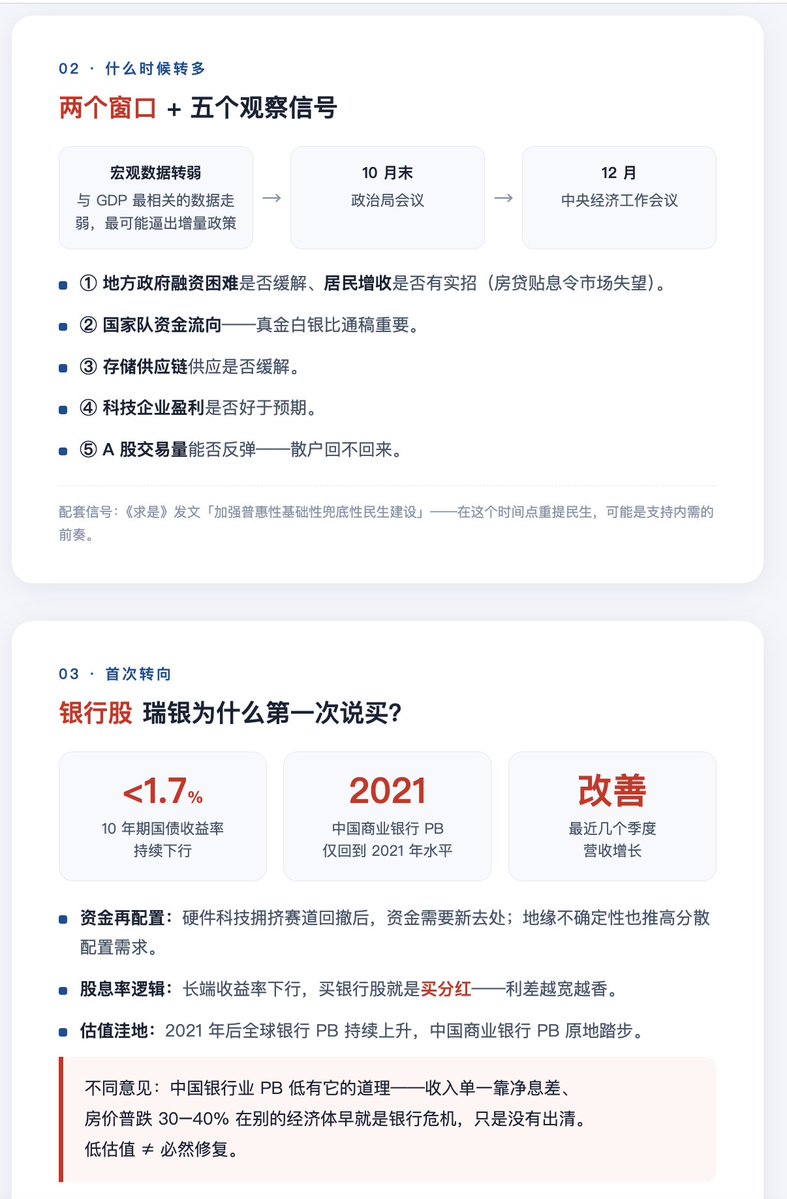 journeyhca's tweet photo. 瑞银中国策略团队 · 路演总结研报

海外投资人对A股的看法——五大高频问题、首次转向看多银行

China Equity Strategy

Top Q&amp;As from Asia and US investor meetings https://t.co/IbFIZ7Kohu
