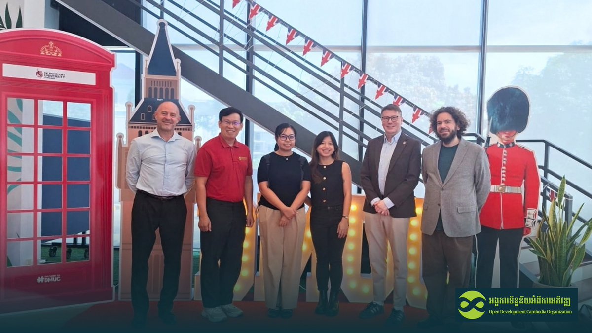opendevcam's tweet photo. On 1 Oct 2026, #ODC met with professors from De Montfort University Cambodia (#DMUC) to explore #Collaboration in #Research, #Internships, and #JointProjects, creating opportunities for students to gain practical experience in #OpenData and development ✨ https://t.co/Ylnzt8sQZi