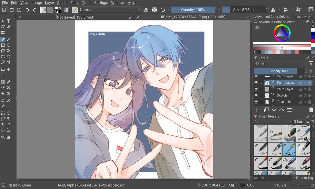 _farawell1's tweet photo. This drawing was my first time using Krita

#pjsk #art #ichika #toya https://t.co/EqfvIwAx7c