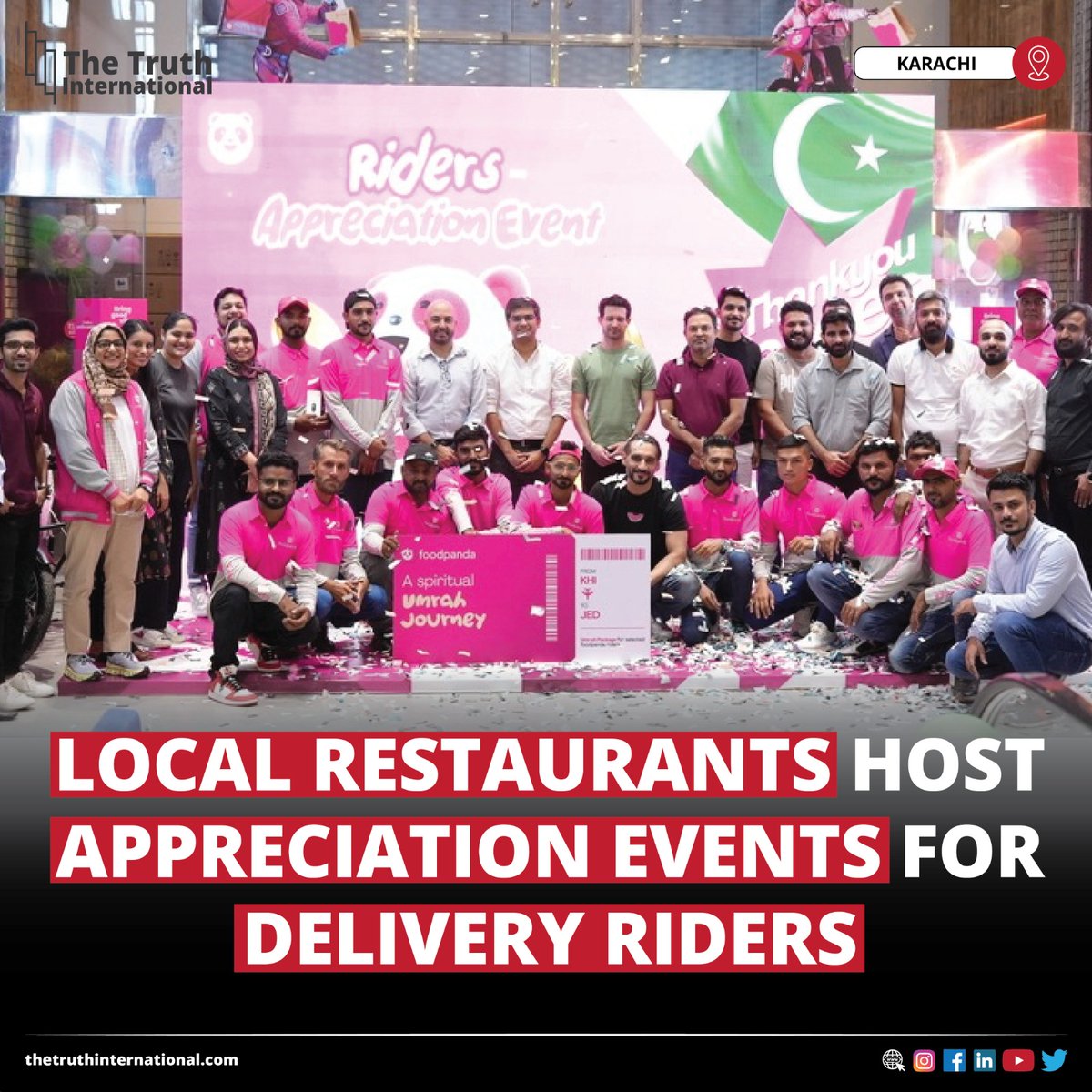 ttimagazine's tweet photo. Local Restaurants Host Appreciation Events For Delivery Riders
CLICK HERE: https://t.co/55Fhcla05x
#LocalRestaurants #Host #AppreciationEvents #DeliveryRiders #KARACHI #TTI https://t.co/LFiqTEAxtn