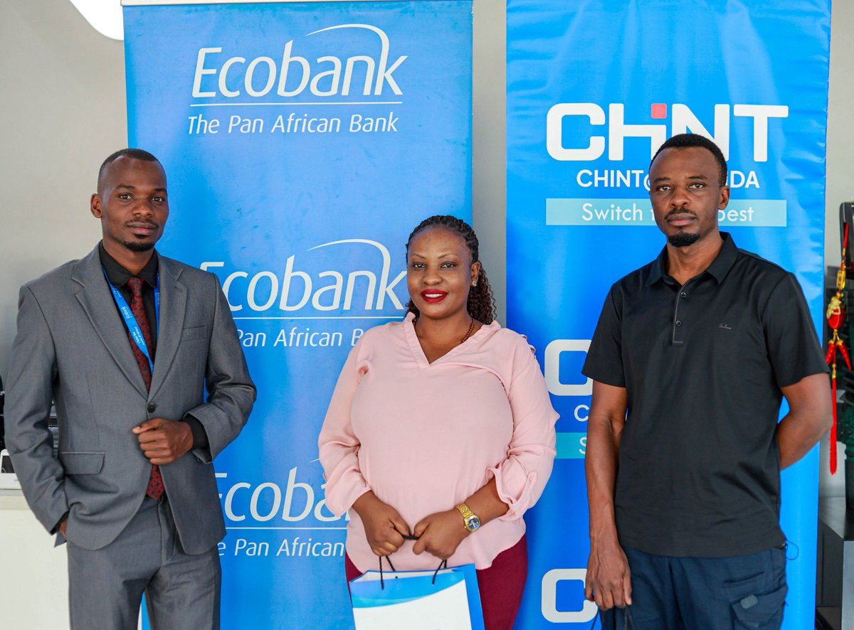 CHINTUganda's tweet photo. Great moments with our clients from Ecobank as we continue to build strong partnerships and meaningful connections. 🤝💙

CHINT Uganda — Switch to the best. ⚡

#CHINTUganda #Ecobank #SwitchToTheBest https://t.co/bDRk3McXka