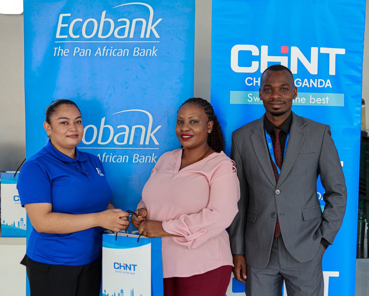 CHINTUganda's tweet photo. Great moments with our clients from Ecobank as we continue to build strong partnerships and meaningful connections. 🤝💙

CHINT Uganda — Switch to the best. ⚡

#CHINTUganda #Ecobank #SwitchToTheBest https://t.co/bDRk3McXka