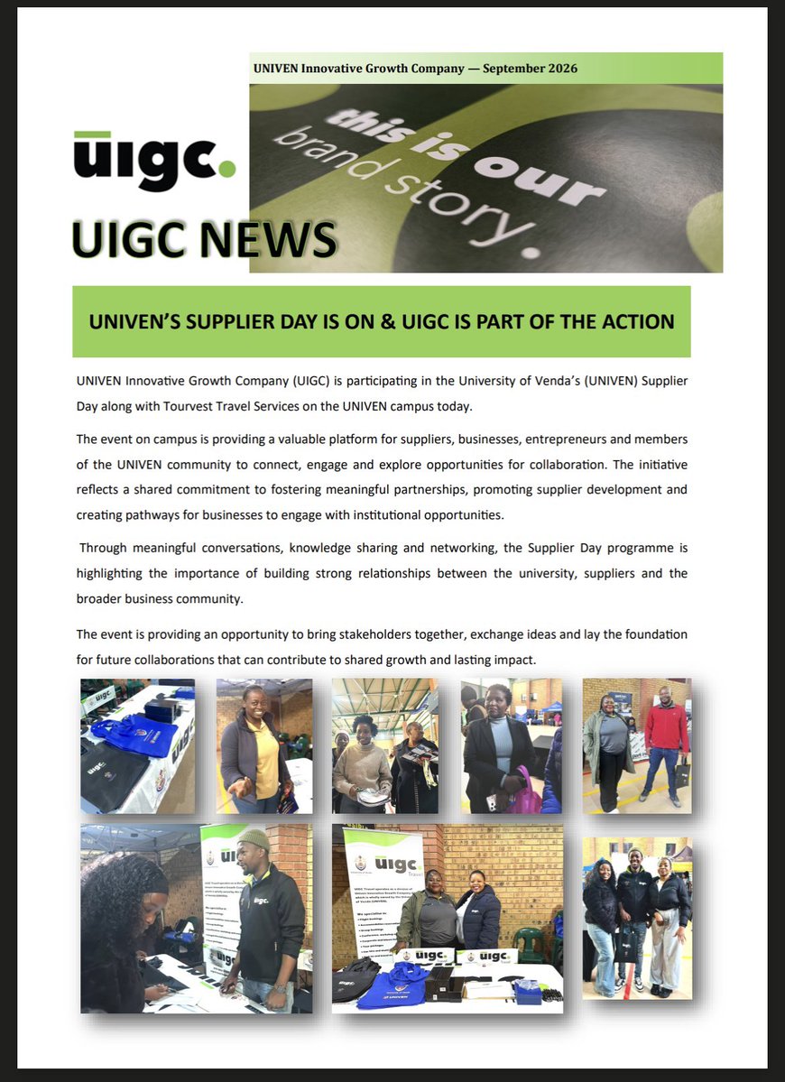 _UIGC_'s tweet photo. The September 2026 edition of UIGC News is out, bringing readers the latest news and updates from across UIGC. With the digital read highlighting key developments from the past month, we’ve included today’s news about UIGC’s participation in UNIVEN’s Supplier Day.
Happy reading! https://t.co/bmp4rosswW