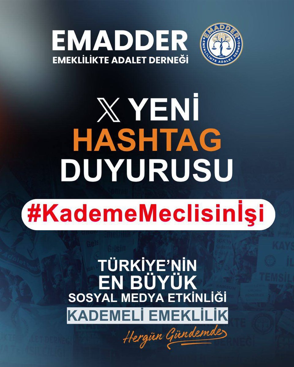 sakarsakaa's tweet photo. Her mağduriyet konuşuluyor, her dosyaya çözüm aranıyor.

Biz yıllardır bekliyoruz. Artık sıra bizde.
ÖNCE KADEME!

Kademeli emeklilik yasası Meclis gündemine gelsin, daha fazla ertelenmesin.

@EmadDernegi
#KademeMeclisinişi https://t.co/iyBrvcmVxJ