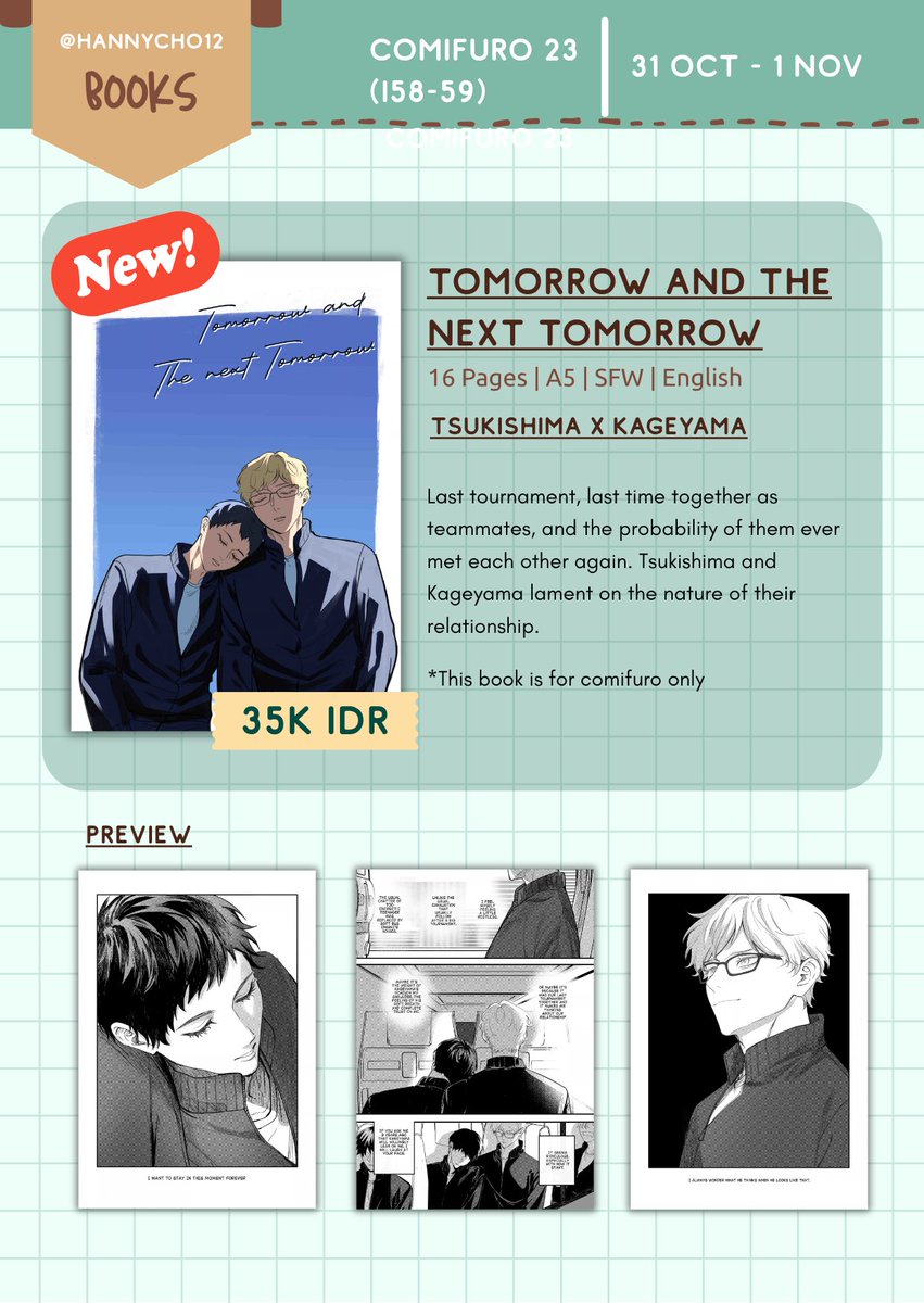 hannycho12's tweet photo. [🔁&amp;🩵] (1/2)
CF23 Pre-Order batch 2 is open!

📅Deadline: 2 Oct - 15 Oct 2026
🛒Pick-Up only!
📍Udang Mentega - I58-59 (Both days)
🔗: https://t.co/cpIWnNwJ8A 
✨Hoyoverse, Haikyuu!, Shugo Chara, Clamp, Ouran High School, Devil May Cry

 #cf23 #comifuro23 #CF23catalougue https://t.co/00OhOfWyzZ