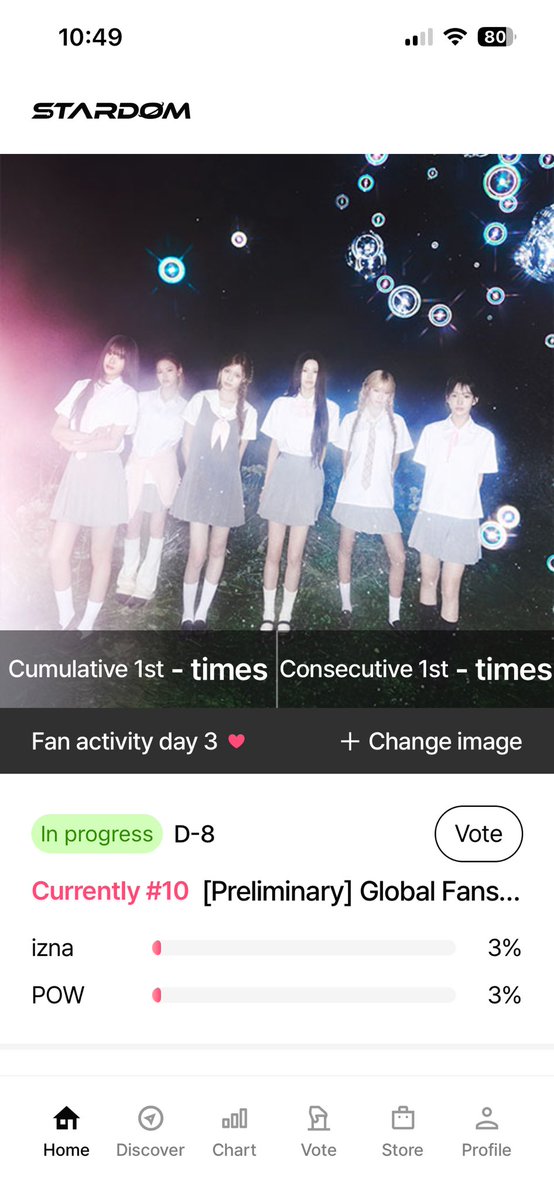 IZNAYAVOTING's tweet photo. @Saebinaya06 Hi yes ofc 
1 -download stardom 
2-login and pick izna or any artist as your pick 
3-go to the store icon to collect stars 
10silver=1gold 
U can collect by watching ads ,daily attendance,and playing games 
4-after collecting drop your votes for izna in this category 

Fighting!! https://t.co/arKapmBWYG