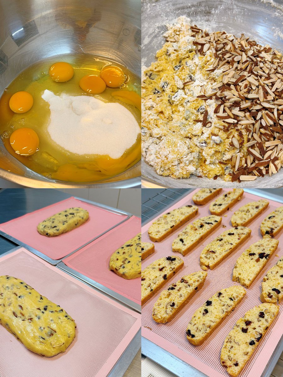 absoluteJB's tweet photo. ชีฟาร์มขนมเก็บไว้กินยาว ๆ ละ 
ชีกลัวน้ำ 🥹 

ทำ biscotti almond cranberry จ้า
เก็บไว้นอกตู้เย็นได้  2 วีคยาว https://t.co/gjR1smPsZA