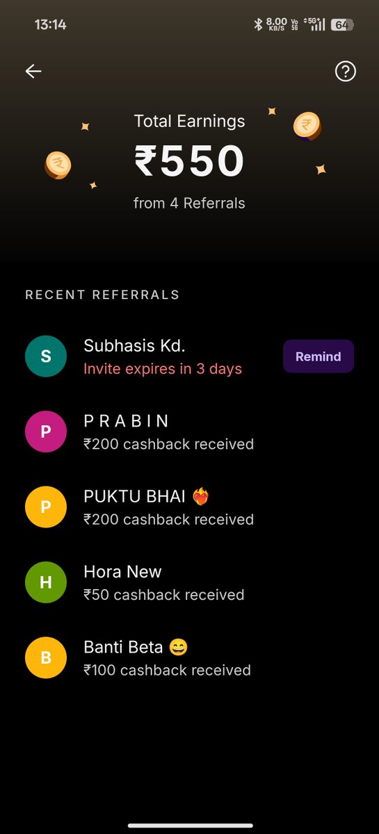 PremDule's tweet photo. @PhonePeSupport  I referred my friend to PhonePe yesterday but didn't receive the cashback. The referral shows that he signed up through my link and I am getting notifications to tell my friend to make his first UPI payment. It's reminding me what are you not solved my problem https://t.co/PlGe9SOImM