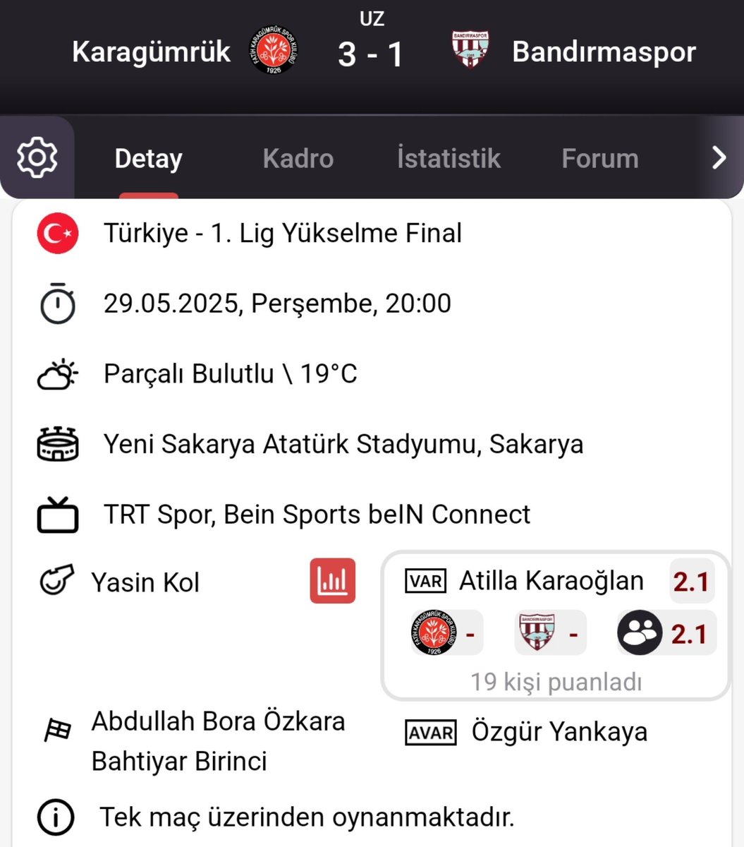 Bandirmaspor_'s tweet photo. 29.05.2025 tarihinde Karagümrük ile oynadığımız Süper Lig'e yükselme final maçını dizayn eden, hakkımızı yiyen hakem Yasin Kol ve MHK başkanı Ferhat Gündoğdu'ya hakkımız haram zıkkım olsun!  @Bandirmaspor @TFF_Org https://t.co/OHe7aRCHki