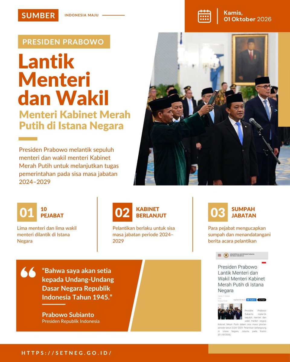 SaltunaM's tweet photo. Indonesia merdeka, adil, dan sejahtera adalah visi bersama. Dengan upaya konkret dan semangat membara, cita-cita itu terwujud sebagai nyata bagi seluruh rakyat.
Percepat Pembangunan Negeri https://t.co/Ongiw5MX54