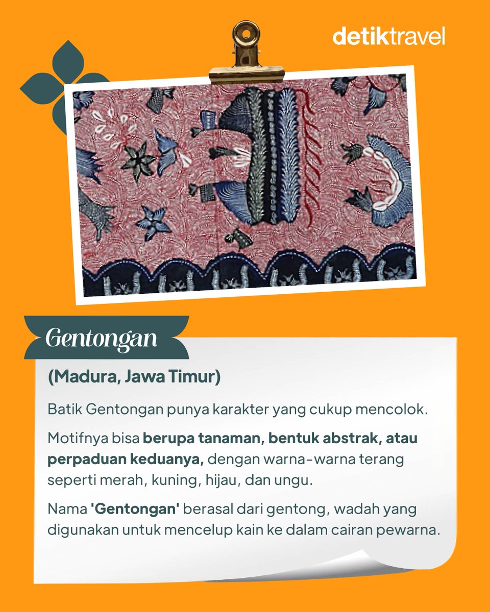 detikTravel's tweet photo. Batik Indonesia punya begitu banyak cerita di balik setiap motifnya.

#detiktravel #HariBatikNasional #Ragam #Indonesia https://t.co/Q4Zk2BEOEE