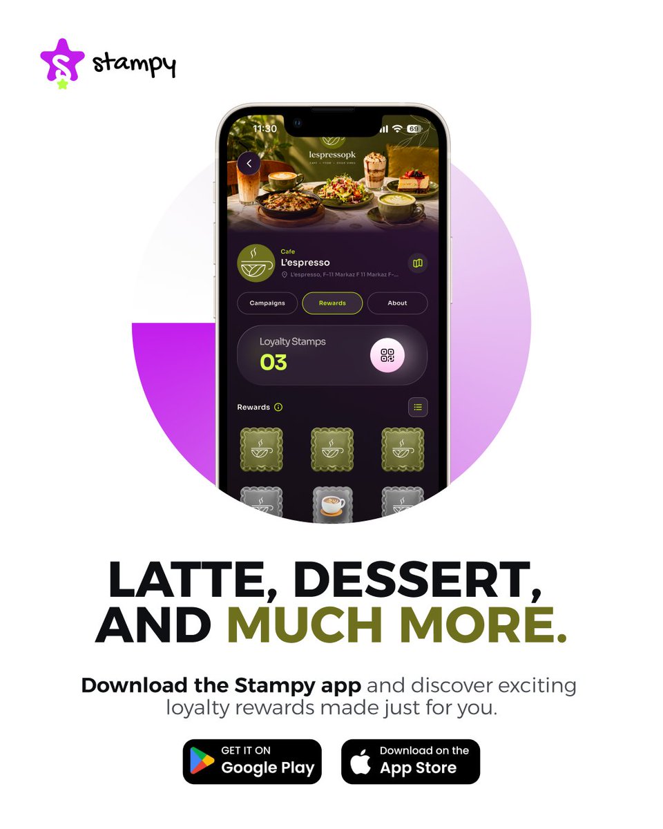 stampy_app's tweet photo. Some places just feel like yours. Your usual order, your favourite corner, your go-to table. 🤎

We’re excited to welcome L’espresso to the Stampy!
Show your Stampy QR, collect stamps &amp; unlock rewards!🎁

📍 F-11 Markaz, Islamabad
#Stampy #Lespresso #Islamabad https://t.co/5kE9ZpV7wR