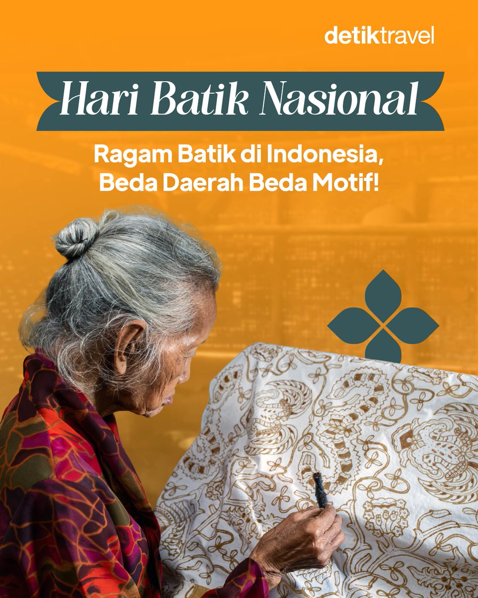 detikTravel's tweet photo. Beda Motif, Beda Cerita 🇮🇩

Dari motif awan Mega Mendung, warna sogan khas Solo, sampai Perahu Pinisi dari Sulawesi Selatan...

#detiktravel #HariBatikNasional #Ragam #Indonesia https://t.co/e6xdwGfw6L