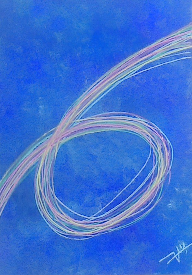 artistVANmama's tweet photo. 『  Path of wind 102  』

（紙・コピックアクレア・アクリル絵具・210×148mm）

#artwork　#abstract　
#drawing　#Japan https://t.co/p1spchkzID