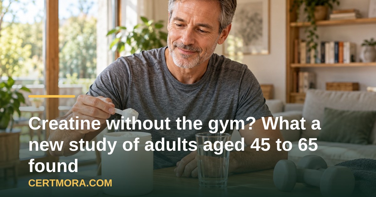 CertMora's tweet photo. Creatine without the gym? What a new study of adults aged 45…

https://t.co/v0Hnlzc3KN
#Creatine #SupplementSafety #Supplements #ThirdPartyTested https://t.co/Qeht34BWLU