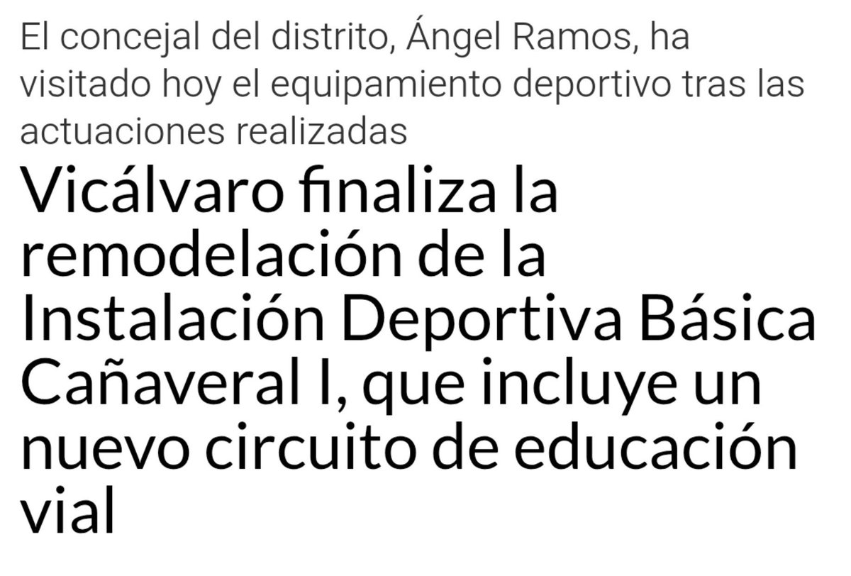 hug0nES's tweet photo. Vicálvaro finaliza la remodelación de la #IDBI de  #ElCañaveral, que incluye un nuevo circuito de educación vial.

Esperemos que haya alguien competente para educar en esa materia, porque como confiemos en lo que tenemos por aquí... 🤦🏻‍♂️

🔗https://t.co/9IfxehM0NT https://t.co/M64omrvrKy