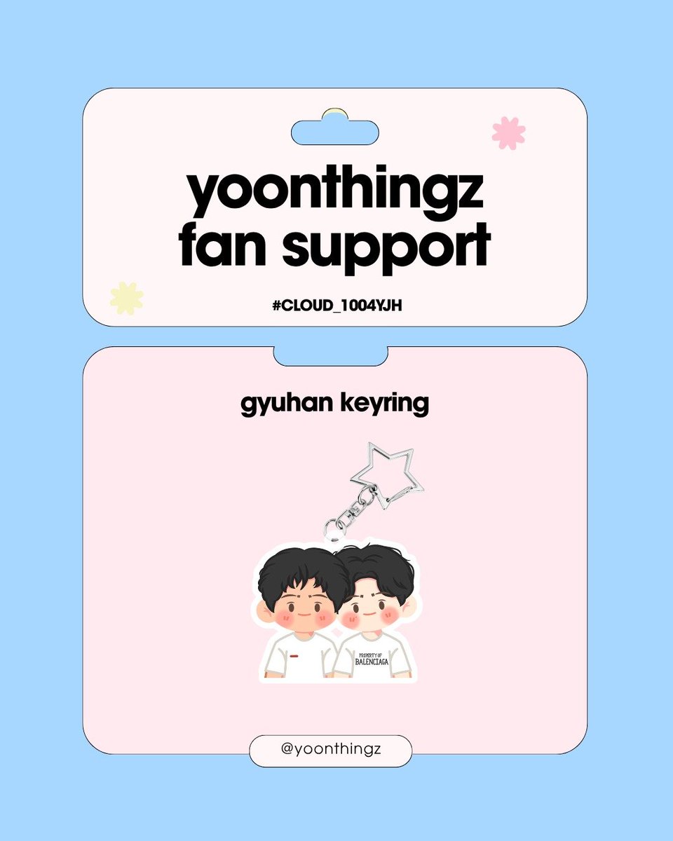 yoonthingz's tweet photo. mingyu &amp; jeonghan fan support ♡
by yoonthingz 𐙚

⤷ cloud 1004: jh birthday event .ᐟ
📆 Oct 4, 2026, 10am-1pm slot

gyuhan keyring
⤷strictly 1:1, very very limited

jeonghan stickers
⤷strictly 1:1, 1 set = 3 stickers

see you, carats ! 💗🫶🏻
#Cloud_1004YJH https://t.co/G7DbZa7kFY
