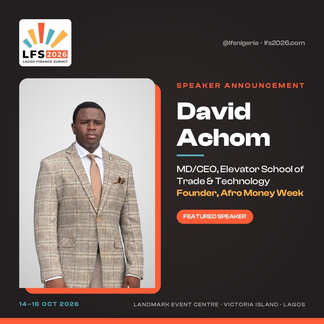 lfsnigeria's tweet photo. 🎤 LFS 2026 SPEAKER

David Achom joins the LFS 2026 speaker lineup, bringing his perspective and experience from the financial markets to the Lagos Finance Summit.

🔥 Follow, share &amp; stay tuned!

@iamdavidachom

#LFS2026 #LagosFinanceSummit https://t.co/1yfKXRGFuu