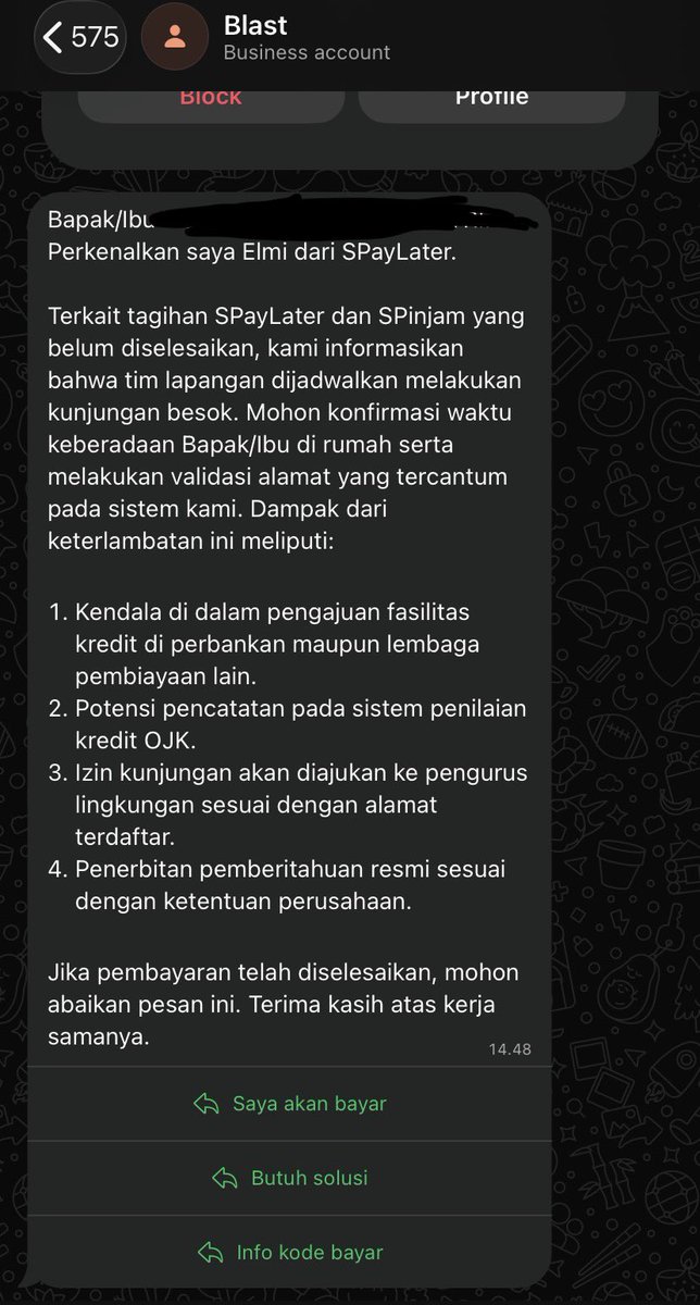pjmwthluvs's tweet photo. guys tolongin aku… ini beneran atau template ya? gemeteran bgt jujur.. aku udah lunasin spl bulan lalu di minggu awal, trus spj juga sisa 1 tagihan doang yang bulan lalu…. #wargadebtfree #debtfree https://t.co/TRp4GjRqse